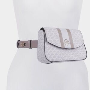 MICHAEL KORS monogram Belt Bag Fanny Pack Size Small Medium Authentic NWNT